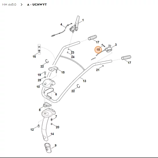 STIHL Glebogryzarka MH445.0 Śruba z łbem okrągłym M6x50 9027 068 1430